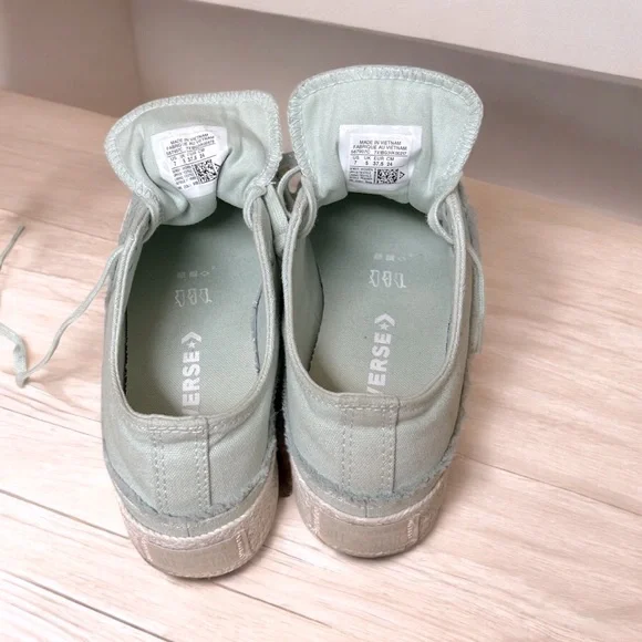 Converse All Star women’s mint green espadrille sneakers size 7 - Picture 5 of 6